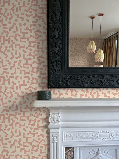 Raphia Wallpaper, Clay, Roll