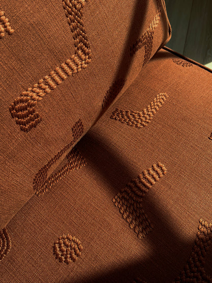 Elio Armchair, Raphia, Clay