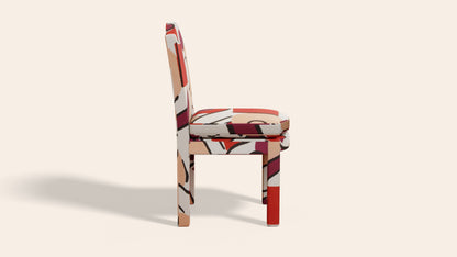 Pair of Leo Dining Chairs, Grenadine