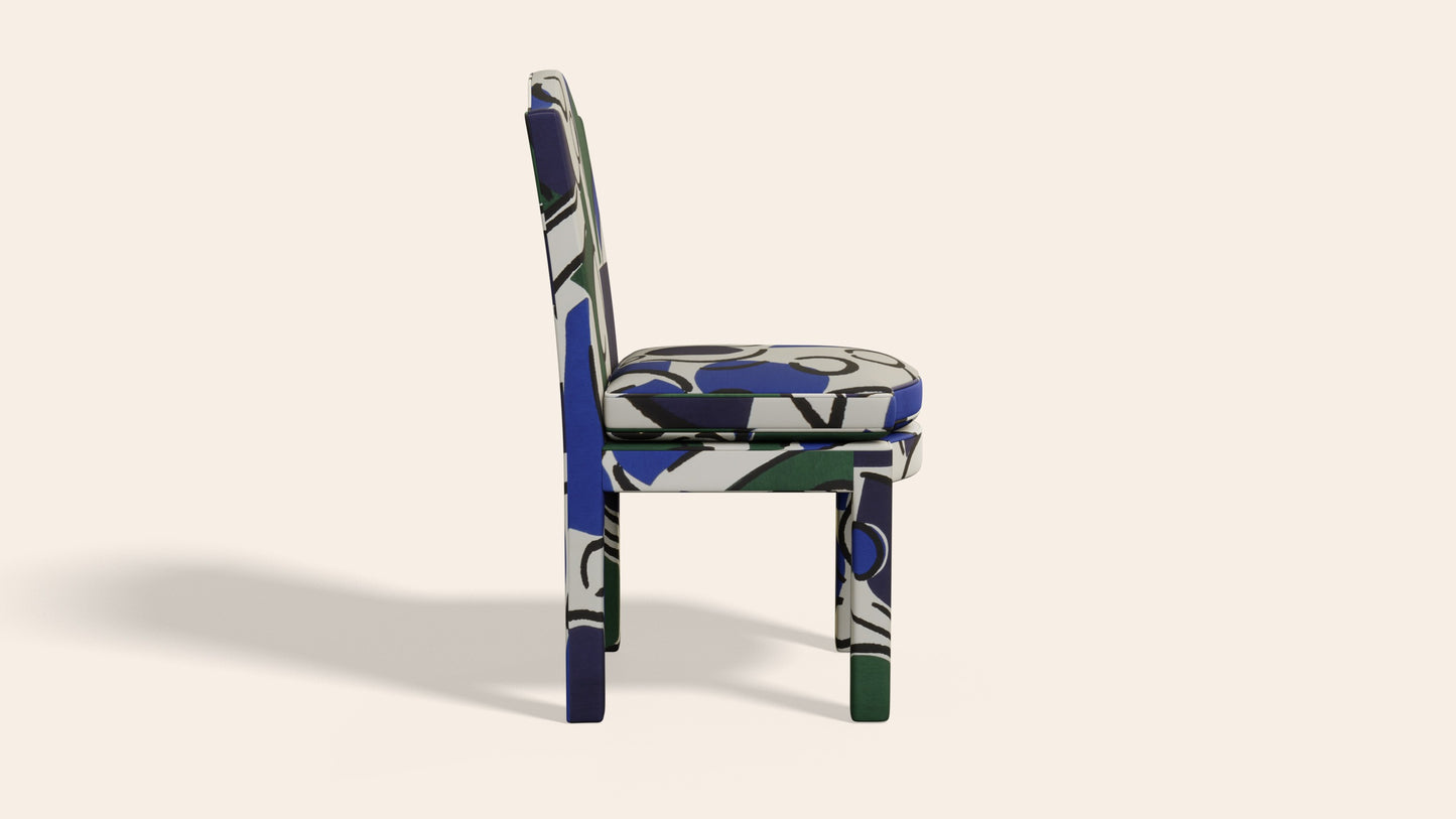 Pair of Leo Dining Chairs, Seaweed