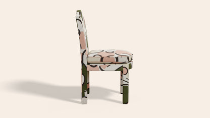 Pair of Leo Dining Chairs, Pesto