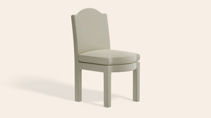 Pair of Leo Dining Chairs, Nougat Boucle
