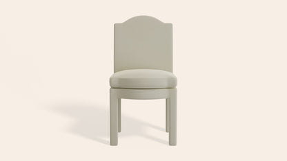Pair of Leo Dining Chairs, Nougat Boucle