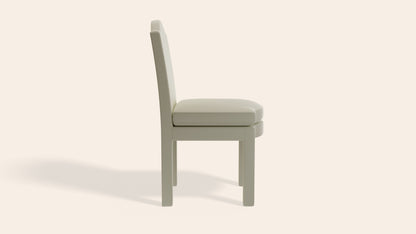 Pair of Leo Dining Chairs, Nougat Boucle