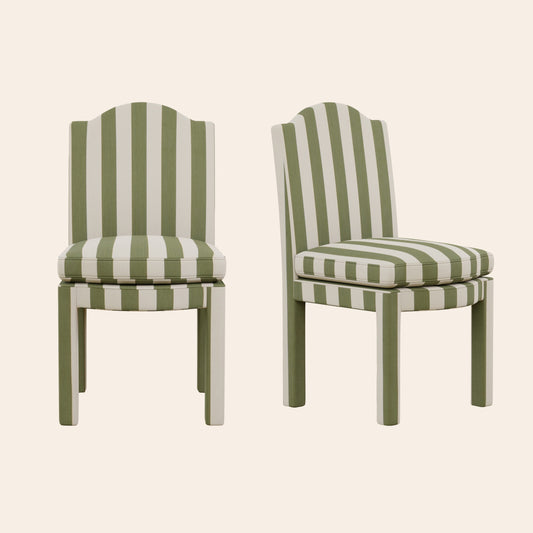 Pair of Leo Dining Chairs, Artichoke
