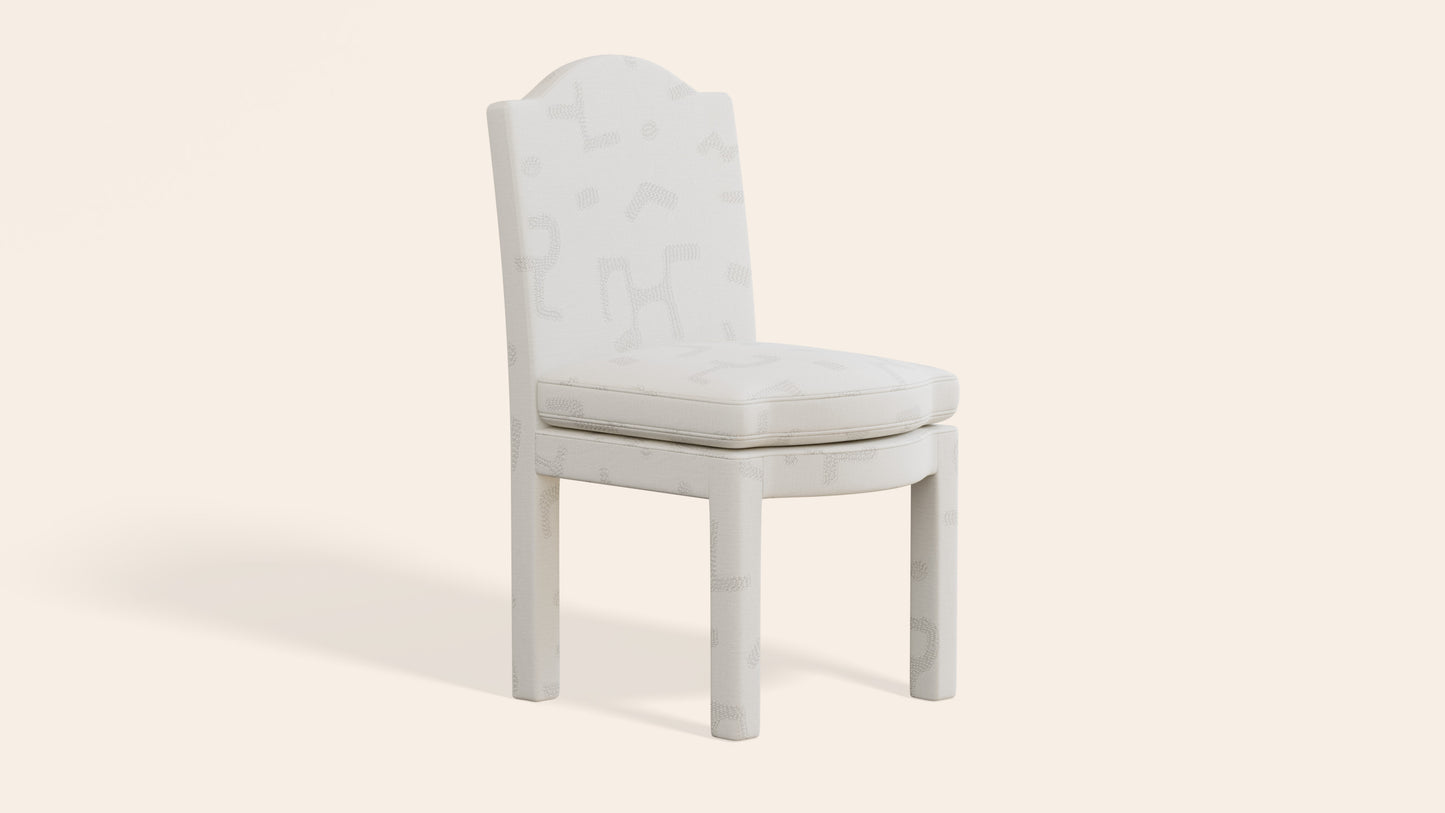 Pair of Leo Dining Chairs, Powder