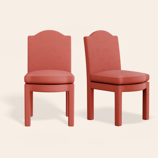 Pair of Leo Dining Chairs, Camwood