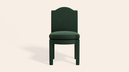 Pair of Leo Dining Chairs, Olive Linen