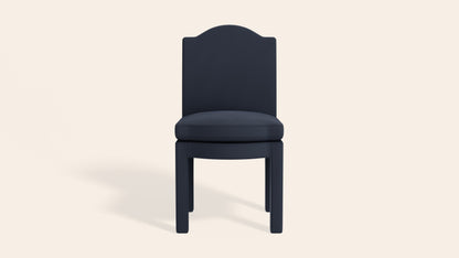 Pair of Leo Dining Chairs, Prussian Linen
