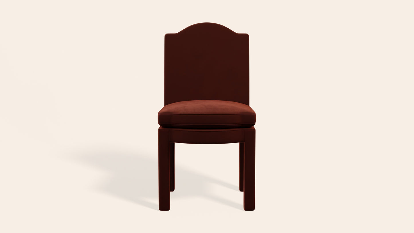 Pair of Leo Dining Chairs, Cinnamon Velvet