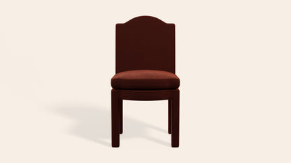 Pair of Leo Dining Chairs, Cinnamon Velvet