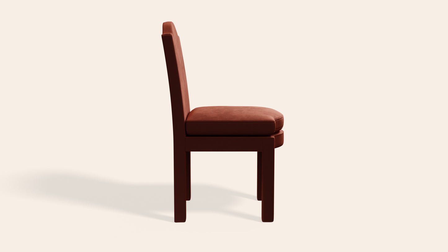 Pair of Leo Dining Chairs, Cinnamon Velvet