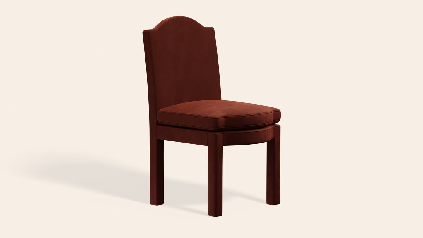 Pair of Leo Dining Chairs, Cinnamon Velvet