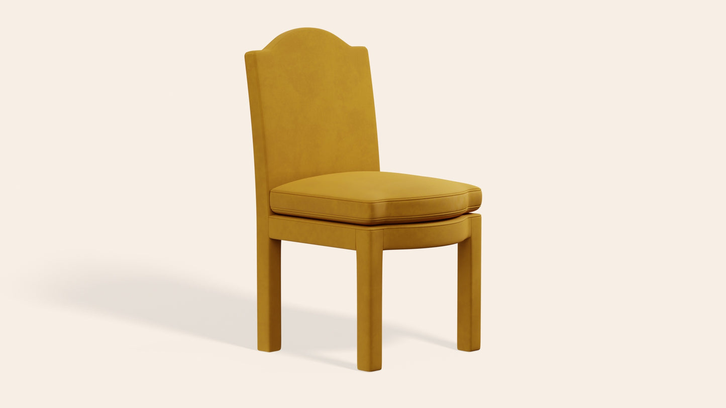 Pair of Leo Dining Chairs, Turmeric Velvet
