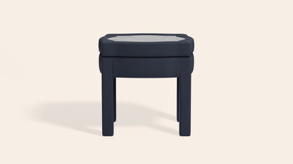 Piero Footstool, Prussian Linen