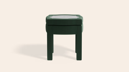 Piero Footstool, Olive Linen