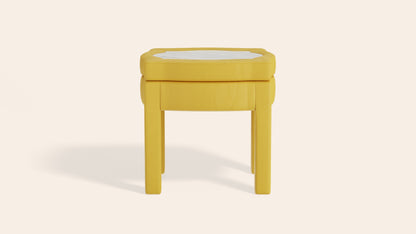 Piero Footstool, Daffodil Velvet