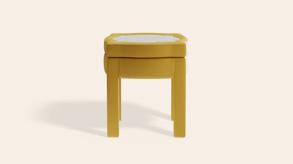 Piero Footstool, Daffodil Velvet