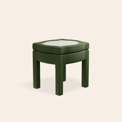 Piero Footstool, Zucchini Velvet