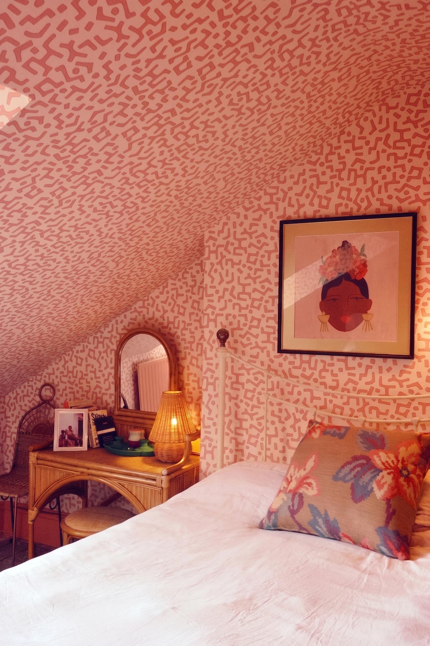 Raphia Wallpaper, Clay, Roll
