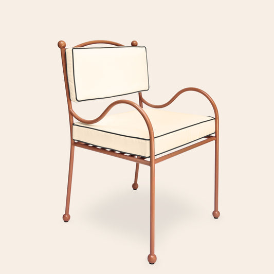Panarea Armchair in Spritz, Cream & Blue Upholstery