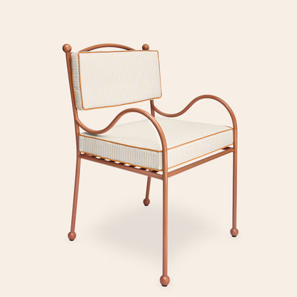 Panarea Armchair in Spritz, Orange & White Upholstery
