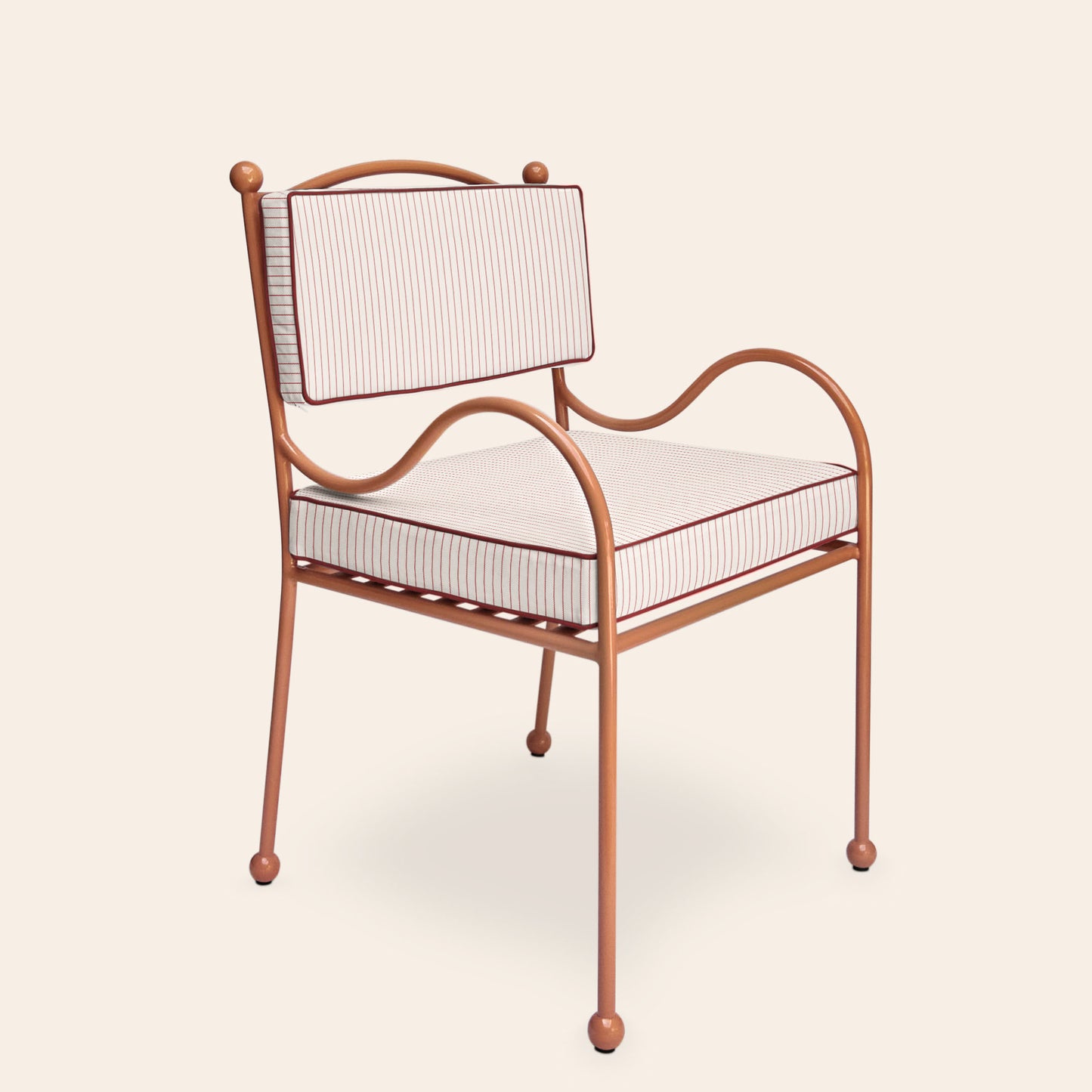 Panarea Armchair in Spritz, Red & White Upholstery