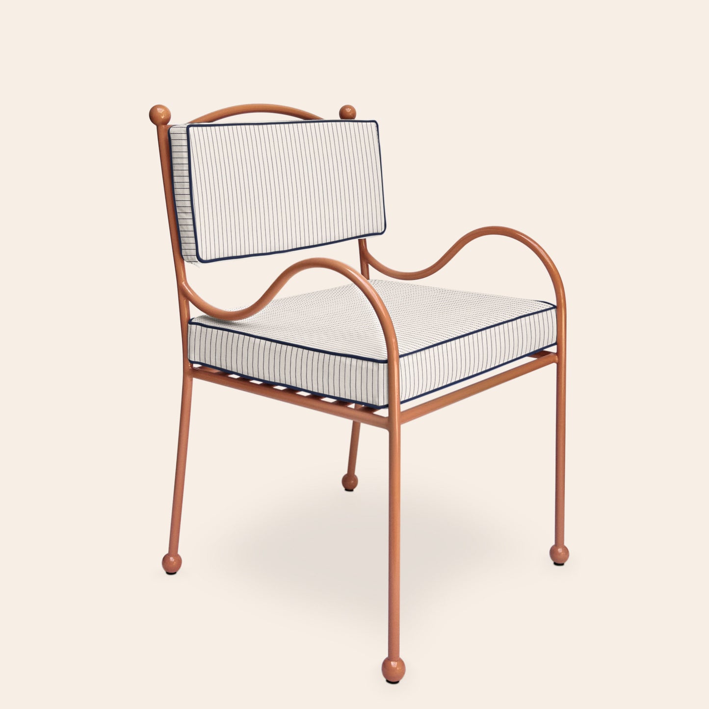 Panarea Armchair in Spritz, Blue & White Upholstery