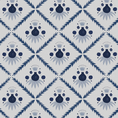 Pome Wallpaper, Oxford Blue, Roll