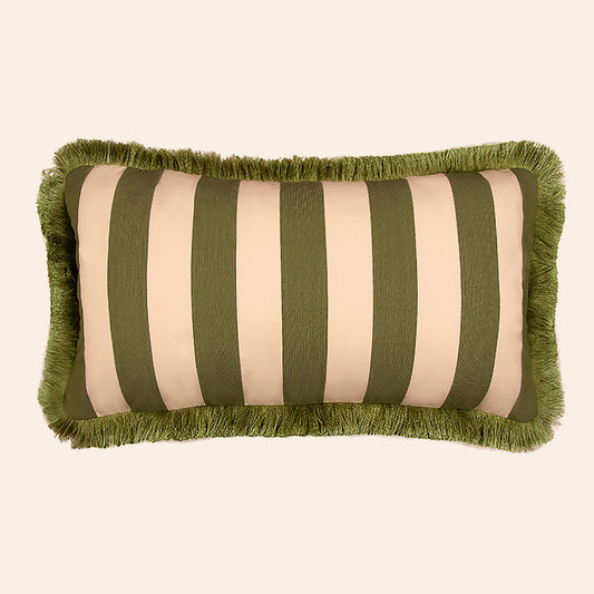 Sonia Stripe Cushion, Artichoke